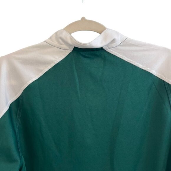 Men's Adidas Green, White Long-Sleeve Quarter-Zip Shirt, Size Small - Picture 7 of 8